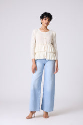 Tia Ruffle Top - Ivory
